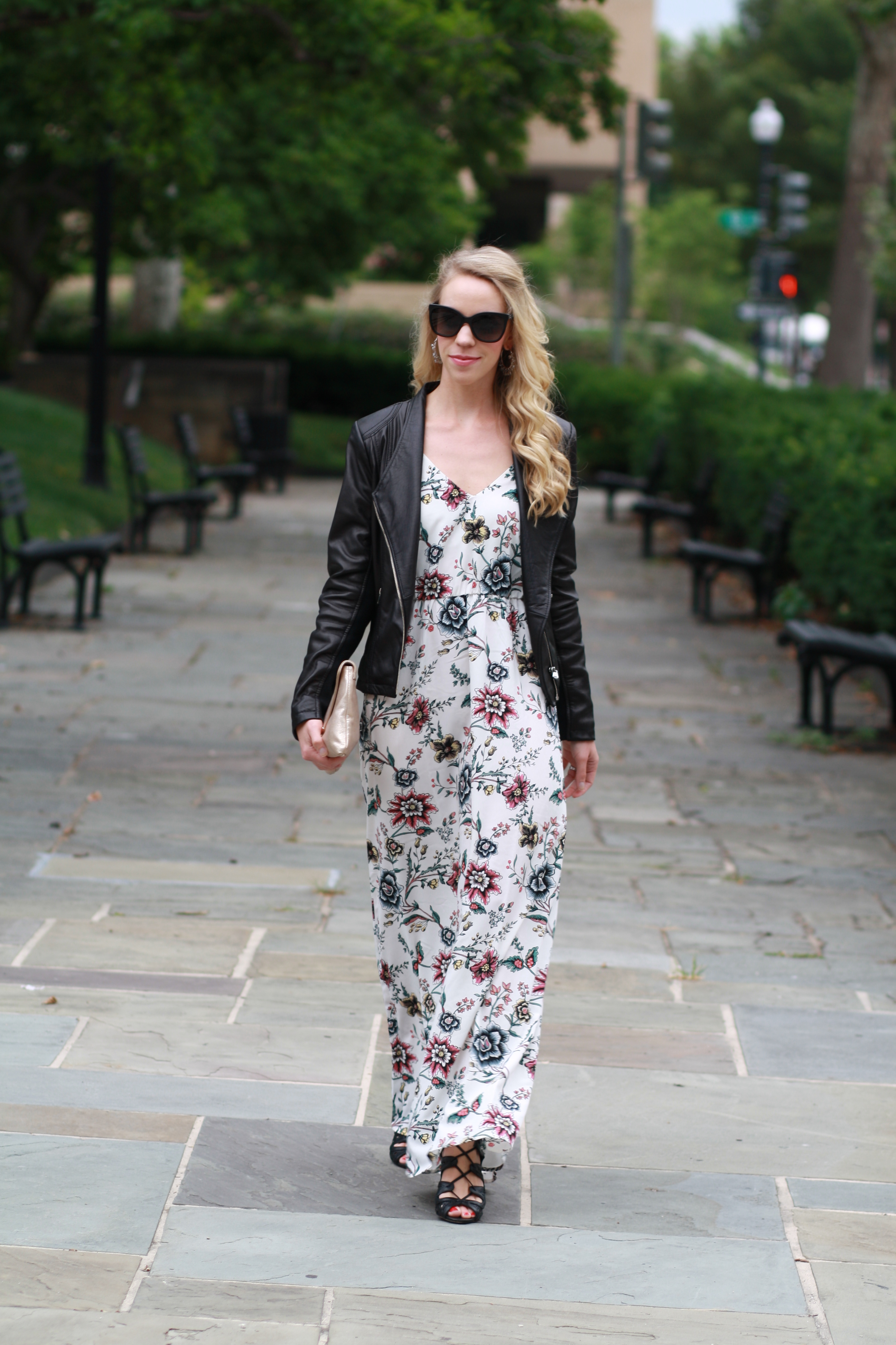 black maxi dress with jacket