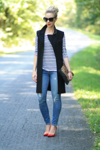 { Two Ways to Wear: Faux leather trim long vest } - Meagan's Moda