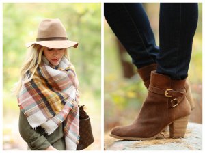 { Blanket Plaid: Oversized scarf, Olive tunic & Rustic accents ...
