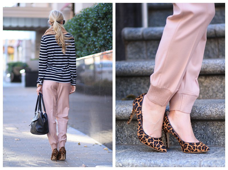 J. Crew drapey wool sweatpants, blush 