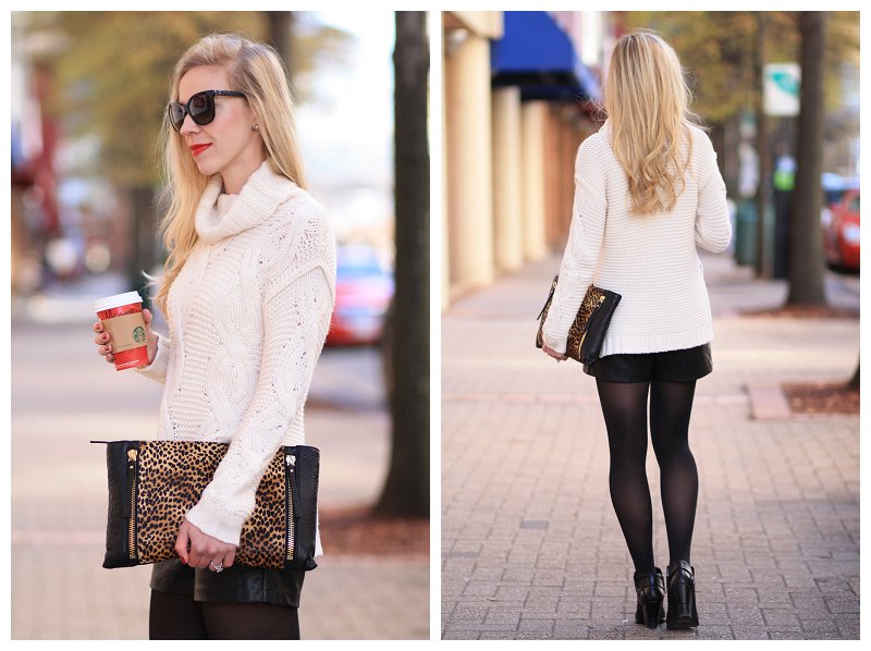 white sweater dress with black tights Cream Snug Sweater Dress – Charistee main image 1