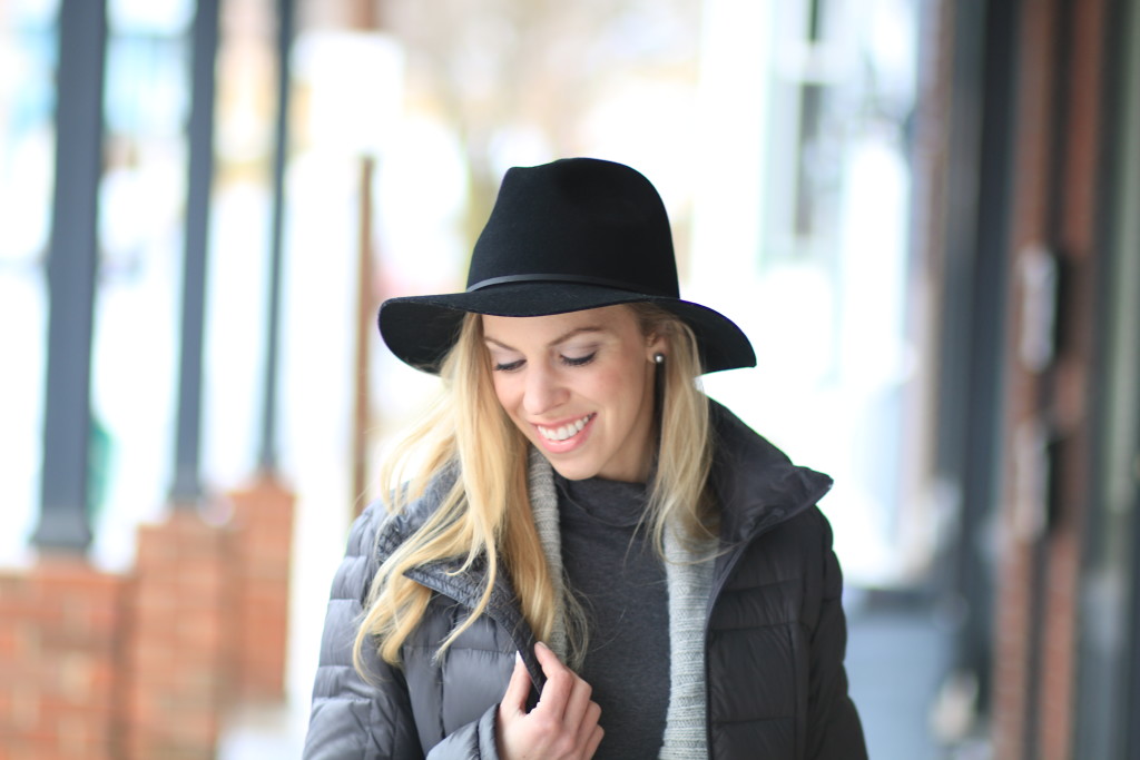 Brixton 'Wesley' black fedora hat, gray 