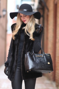 { Blackout: Vintage fur vest, Leather legging denim & Suede ankle boots ...