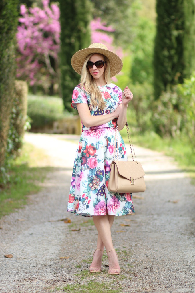 { Floral Festa: Matching crop top & midi skirt, Straw hat & Stiletto ...