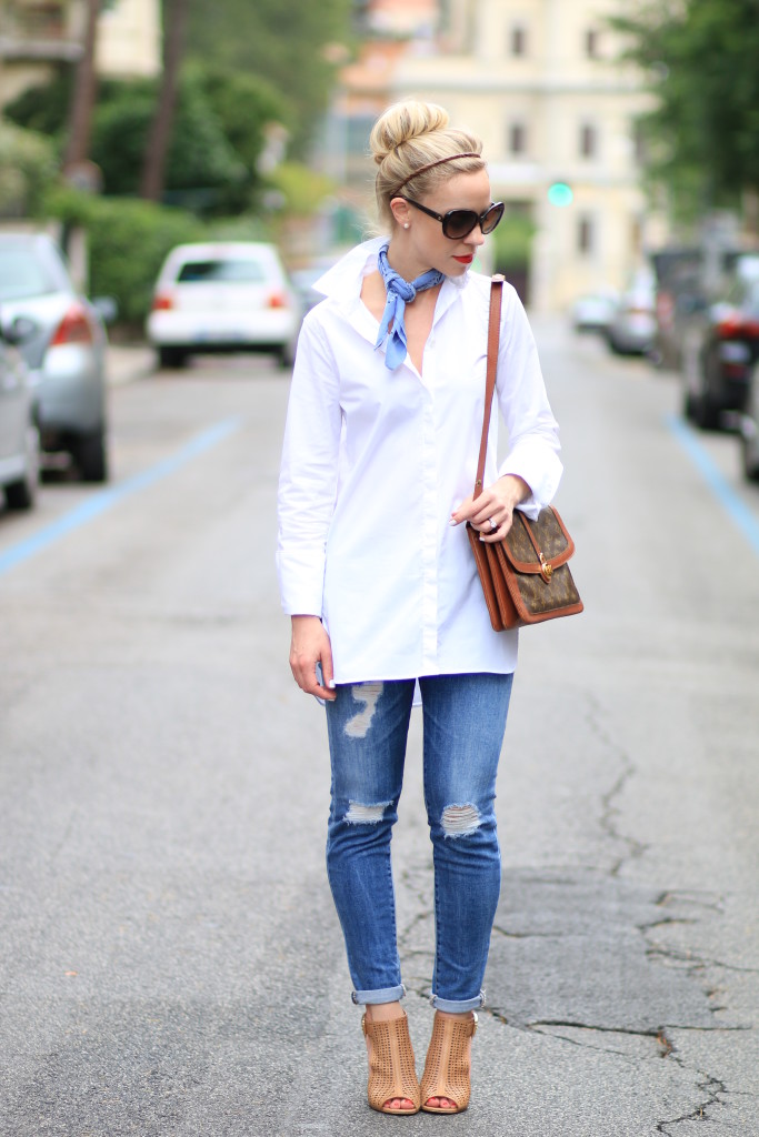 J. Crew endless white button down tunic shirt, Adriano Goldschmied