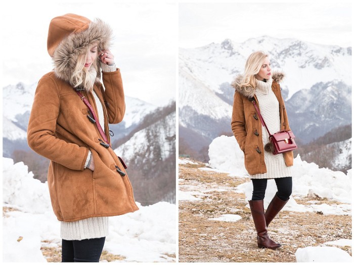 { Snow Capped: Hooded parka, Chunky sweater & Riding boots } - Meagan's ...