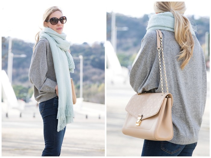 { Fresh Flare: Dolman sweater, Mint scarf & Crop denim } - Meagan's Moda