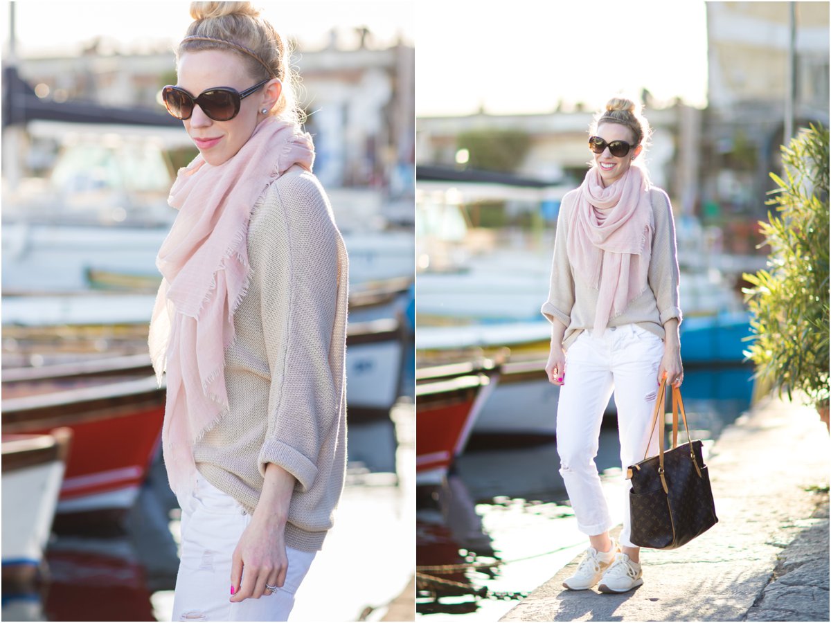 Pink scarf outfit clearance