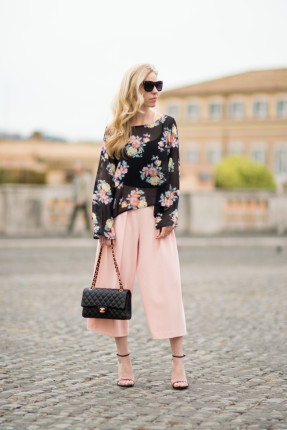{ Peachy Keen: Floral top, Pink culottes & Stiletto sandals } - Meagan ...