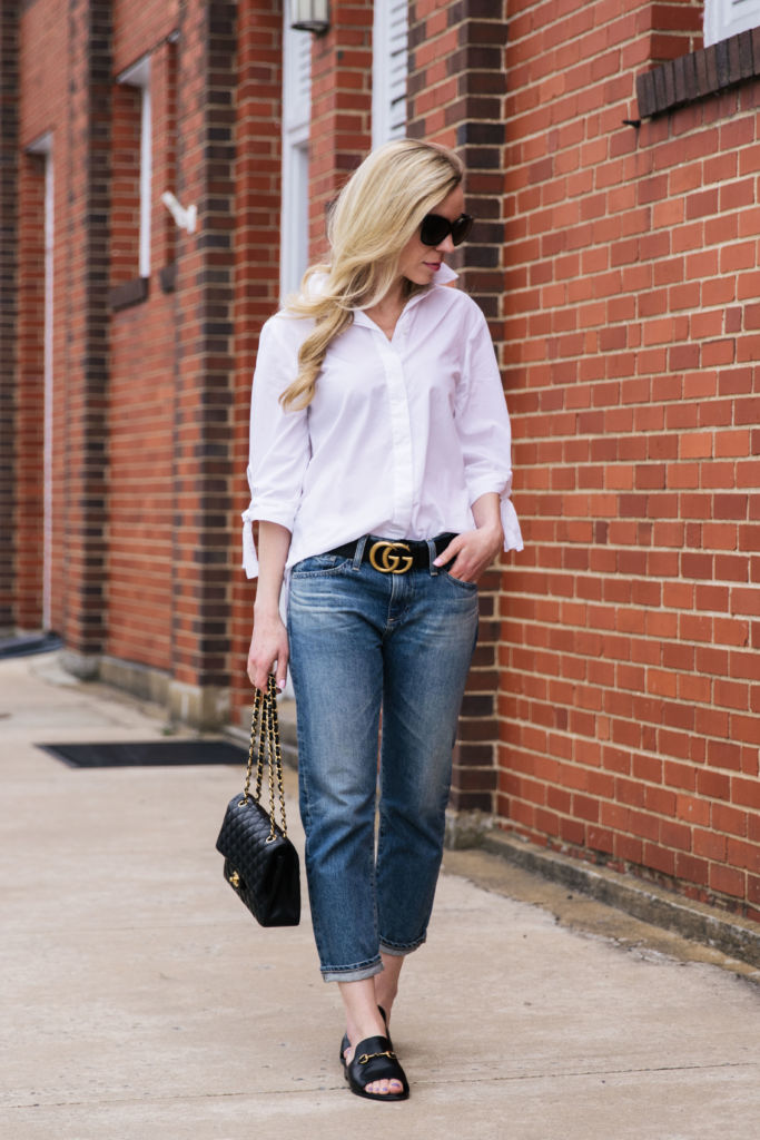 Meagan Brandon fashion blogger of Meagan's Moda wears cream lace midi dress  with croc belt, crob boots and Louis Vuitton Dauphine MM bag - Meagan's Moda