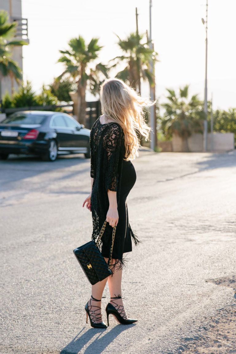 all black date night outfit