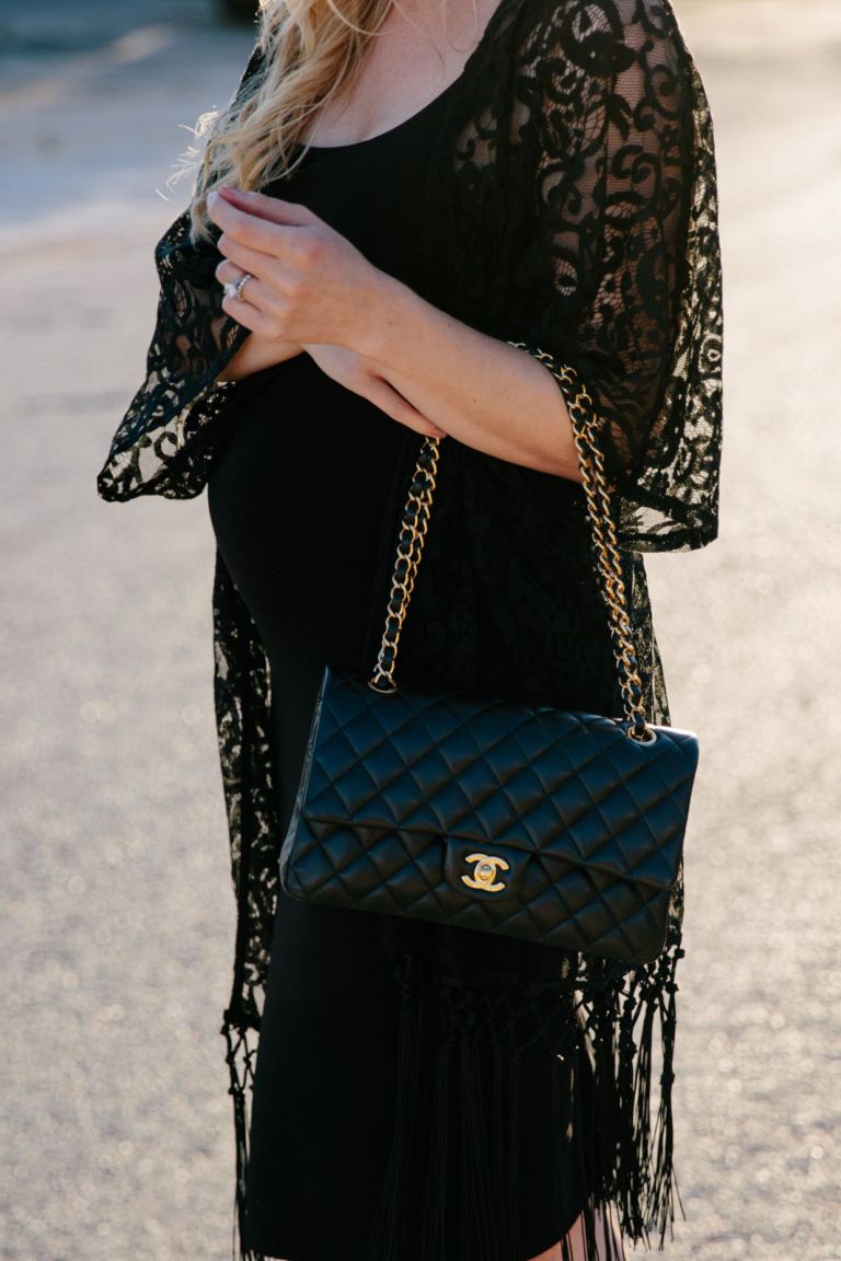 all black date night outfit