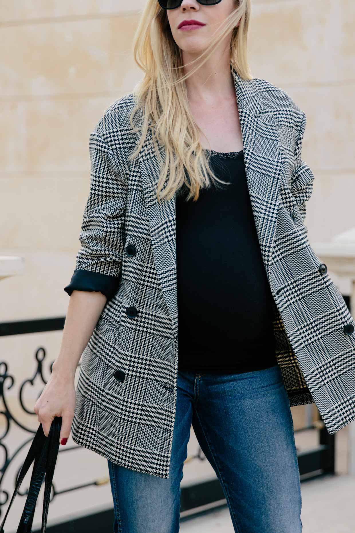 Zara oversized plaid blazer hotsell