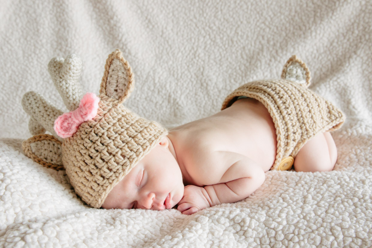 newborn baby girl deer outfit