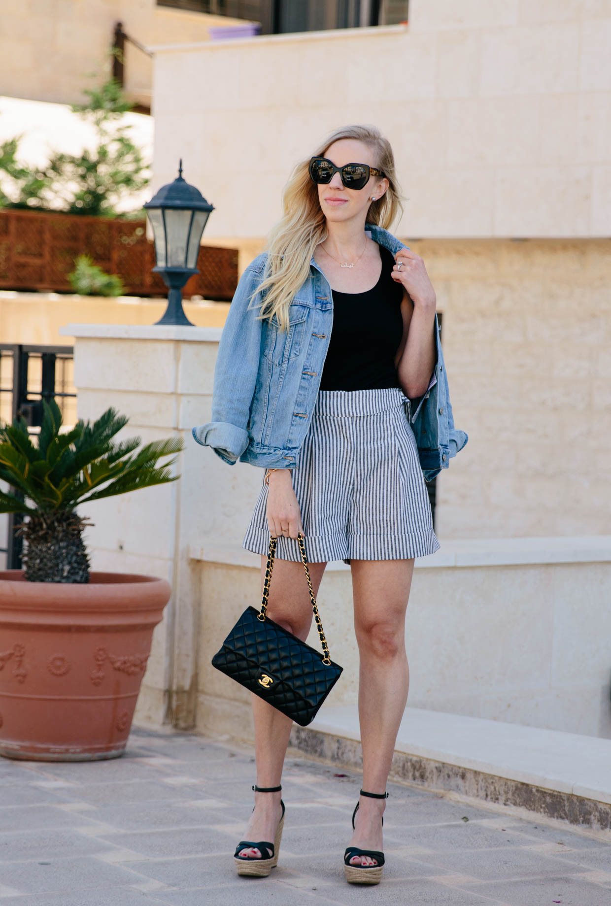 Meagan Brandon fashion blogger of Meagan's Moda wears Levi's denim