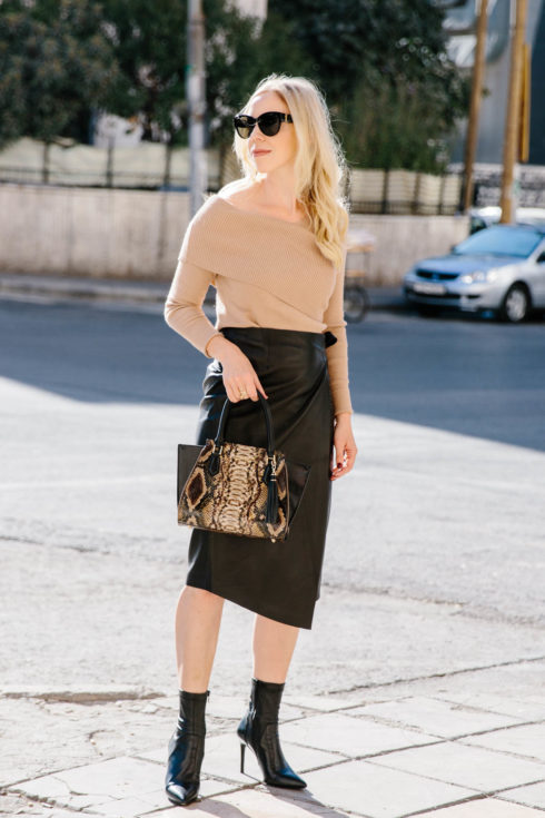 The Chicest Leather Skirt Style for Fall - Meagan's Moda