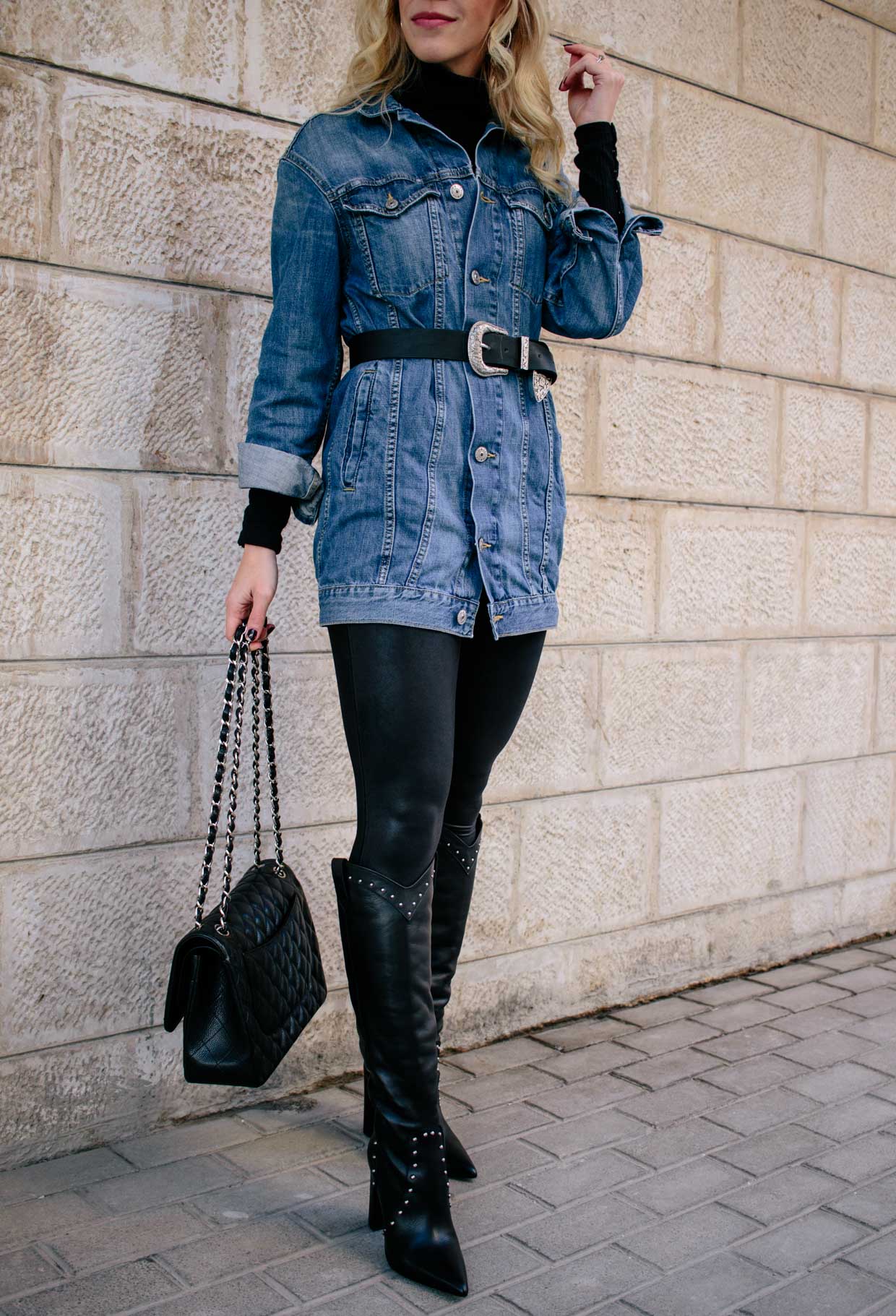 Cowboy leather leggings on sale
