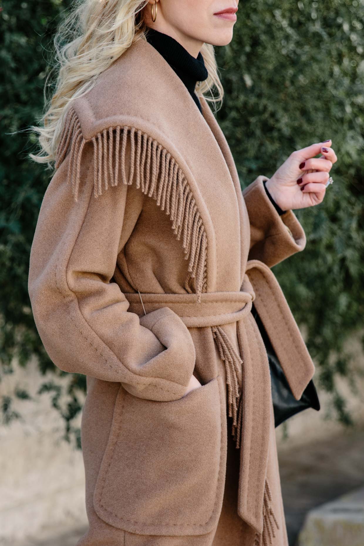 Meagan Brandon fashion blogger of Meagan's Moda wears Max Mara camel coat  with Louis Vuitton Dauphine MM bag - Meagan's Moda