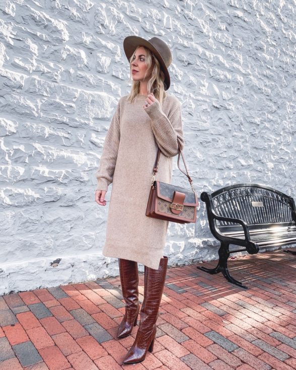 How to Wear Croc-Embossed Leather Boots - Meagan's Moda