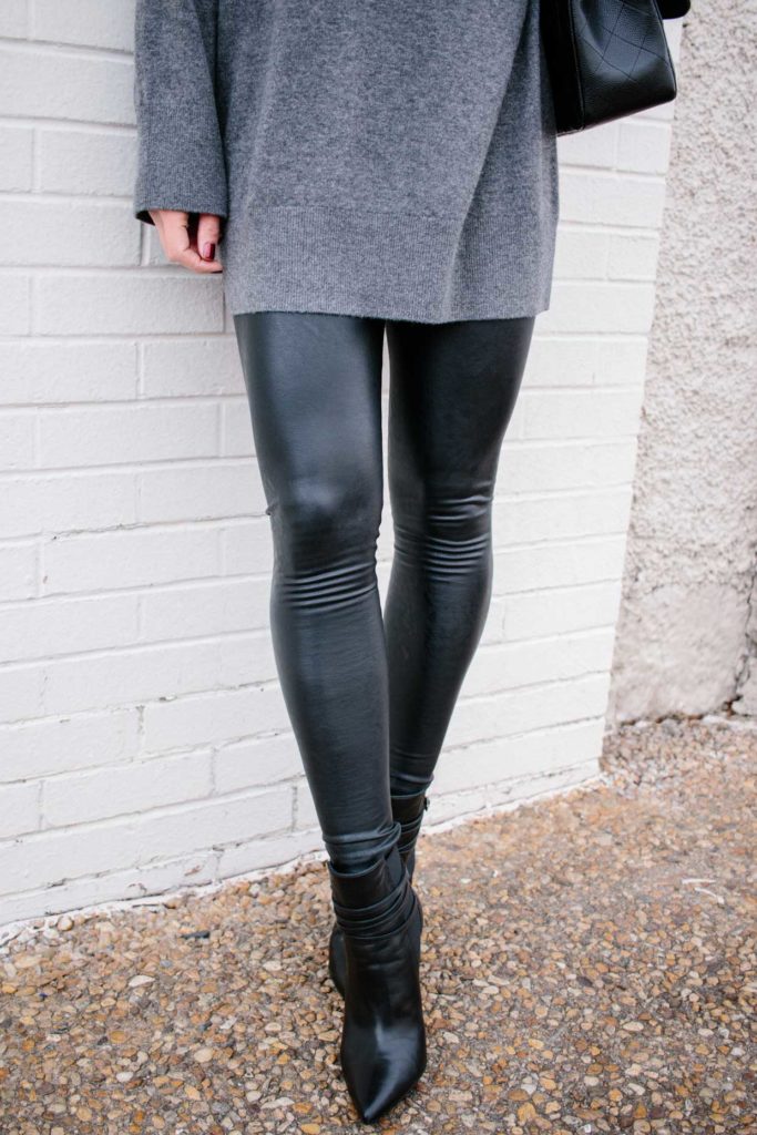 What To Pair With Faux Leather Leggings With Crayons