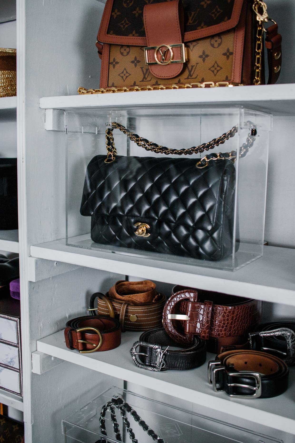 Meagan Brandon fashion bloggers shows best way to store Chanel handbags -  Meagan's Moda