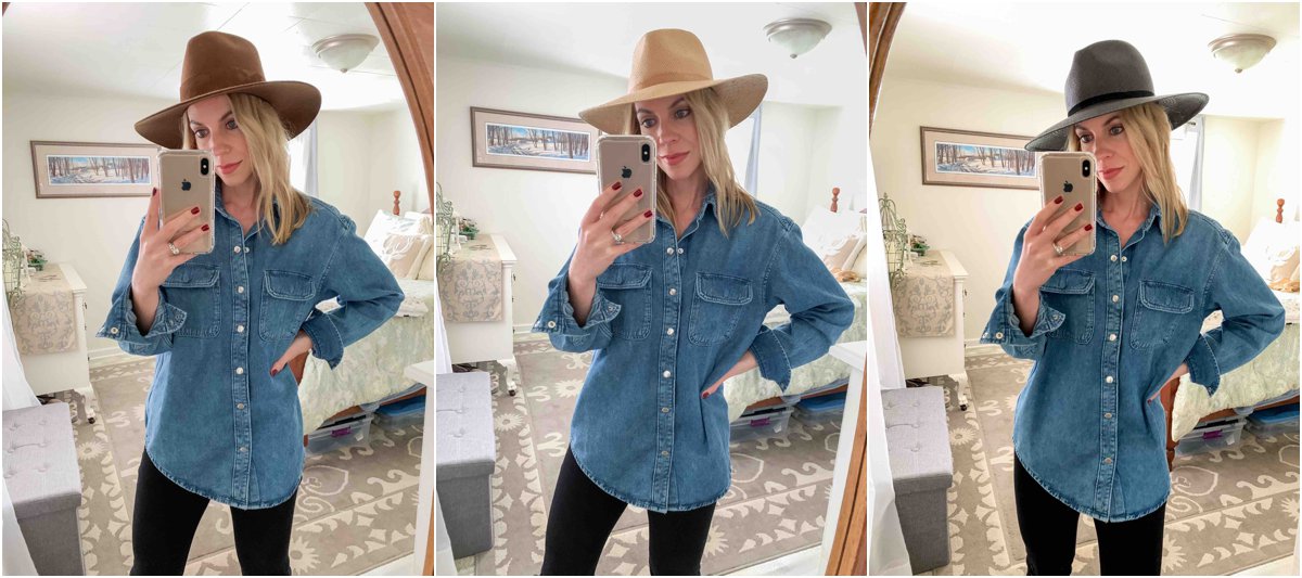 Meagan Brandon fashion blogger of Meagan's Moda shares Janessa Leone hat sizing