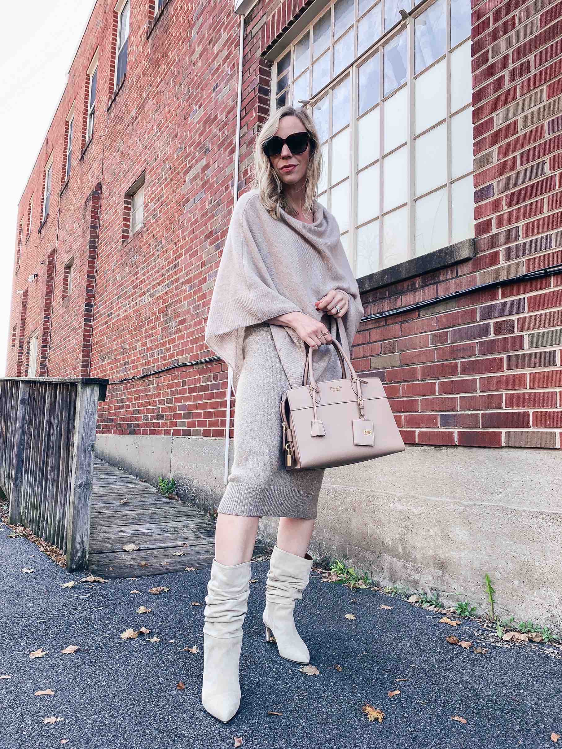 beige slouch boots