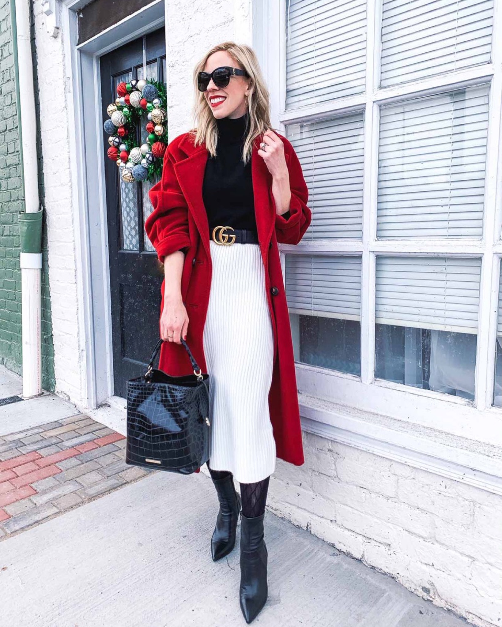 Meagan Brandon fashion blogger of Meagan's Moda wears Max Mara