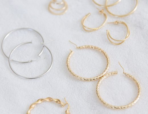 Meagan Brandon fashion blogger of Meagan's Moda shares classic gold hoop earrings and where to shop for them
