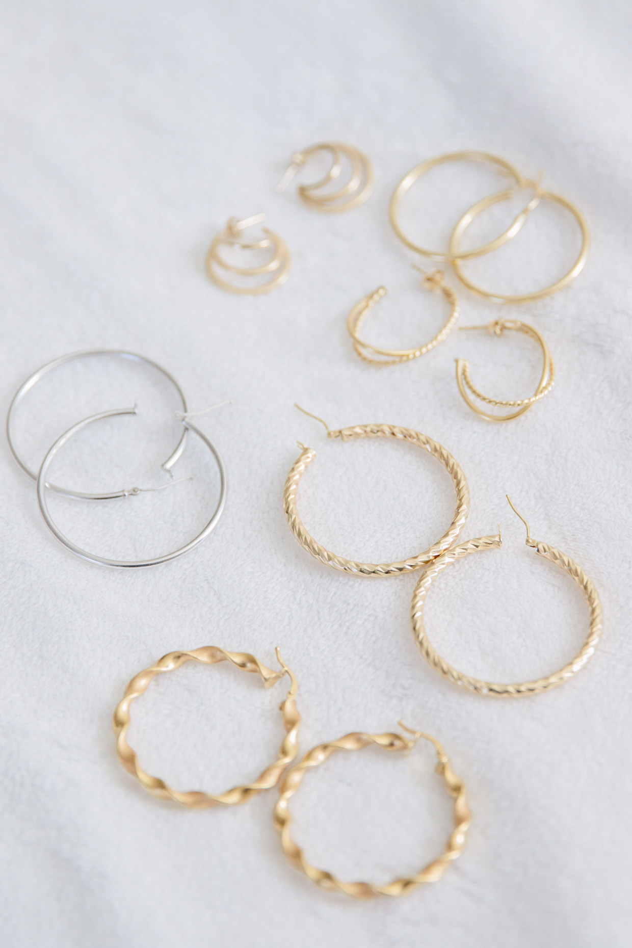 Meagan Brandon fashion blogger of Meagan's Moda shares classic gold hoop earrings and where to shop for them