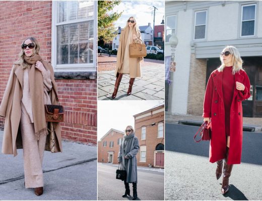 Meagan Brandon fashion blogger of Meagan's Moda shares monochromatic outfits and how to put them together monochrome winter outfits