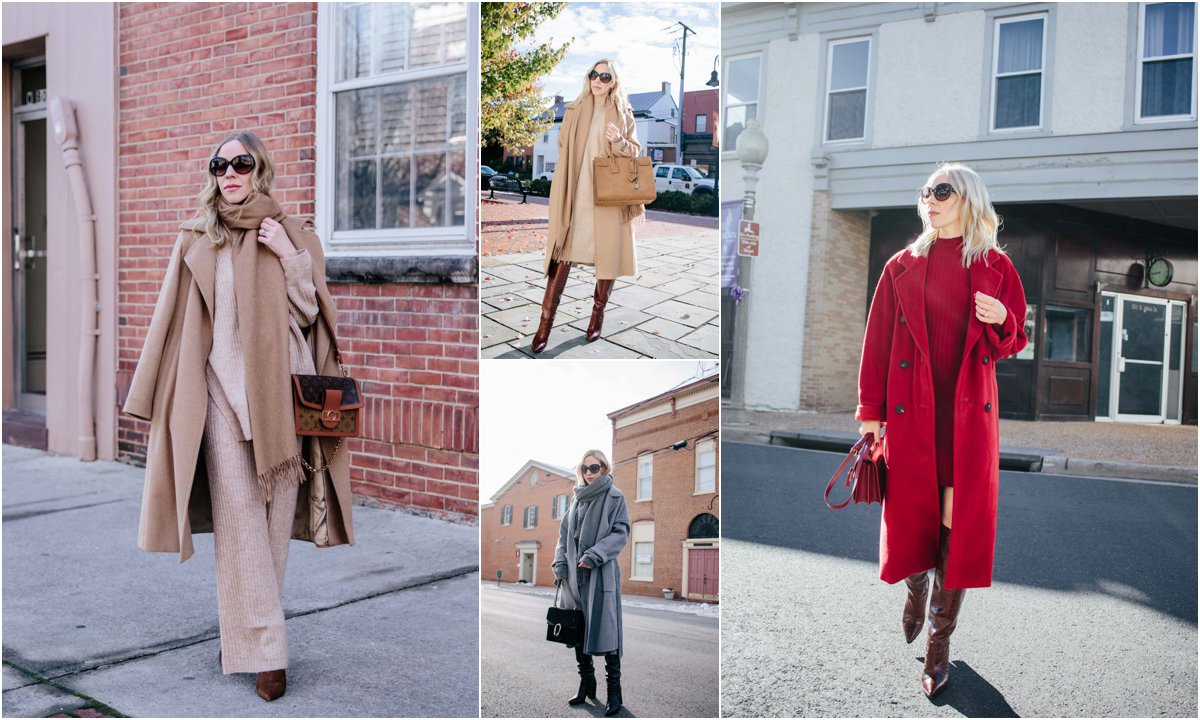 Meagan Brandon fashion blogger of Meagan's Moda shows how to wear camel  monochrome layers for winter, Louis Vuitton Dauphine MM bag - Meagan's Moda