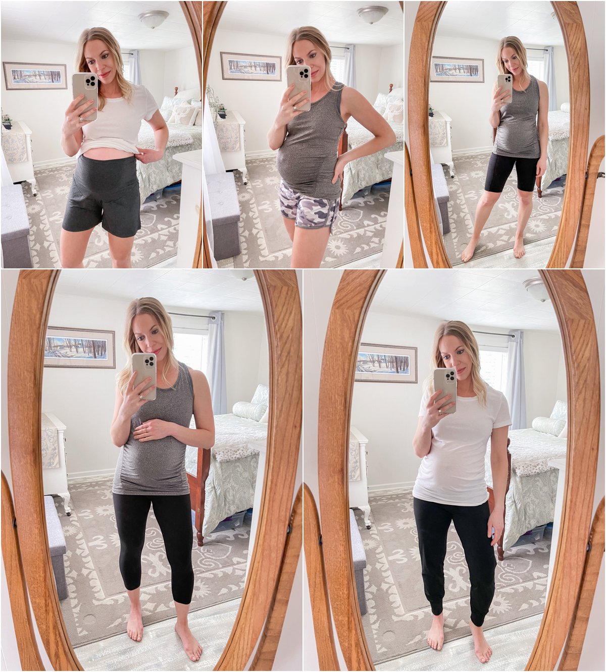 Meagan Brandon fashion blogger of Meagan's Moda reviews maternity workout wear from Amazon under $30