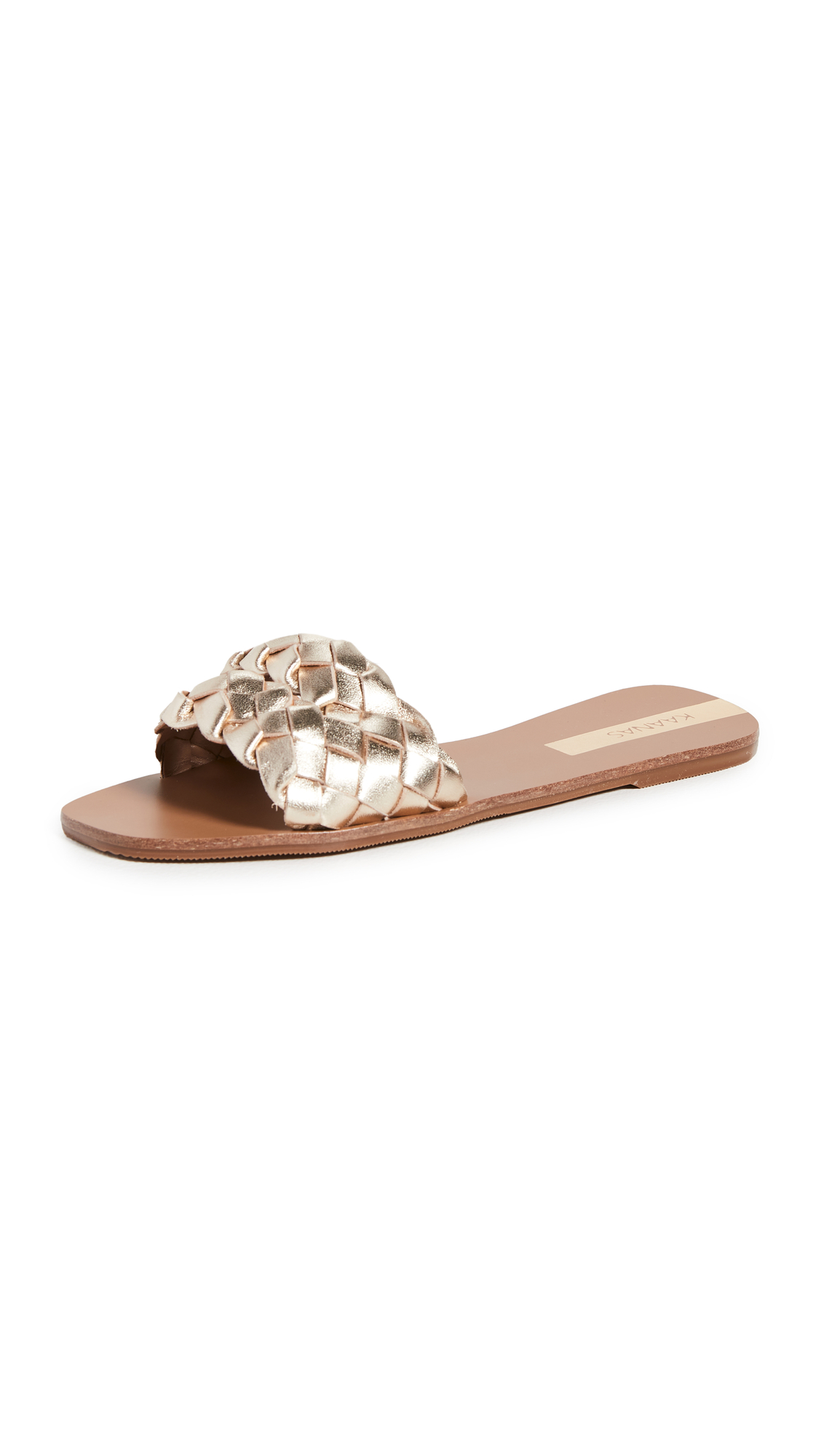 Kaanas braided gold sandals, best affordable slide sandals - Meagan's Moda