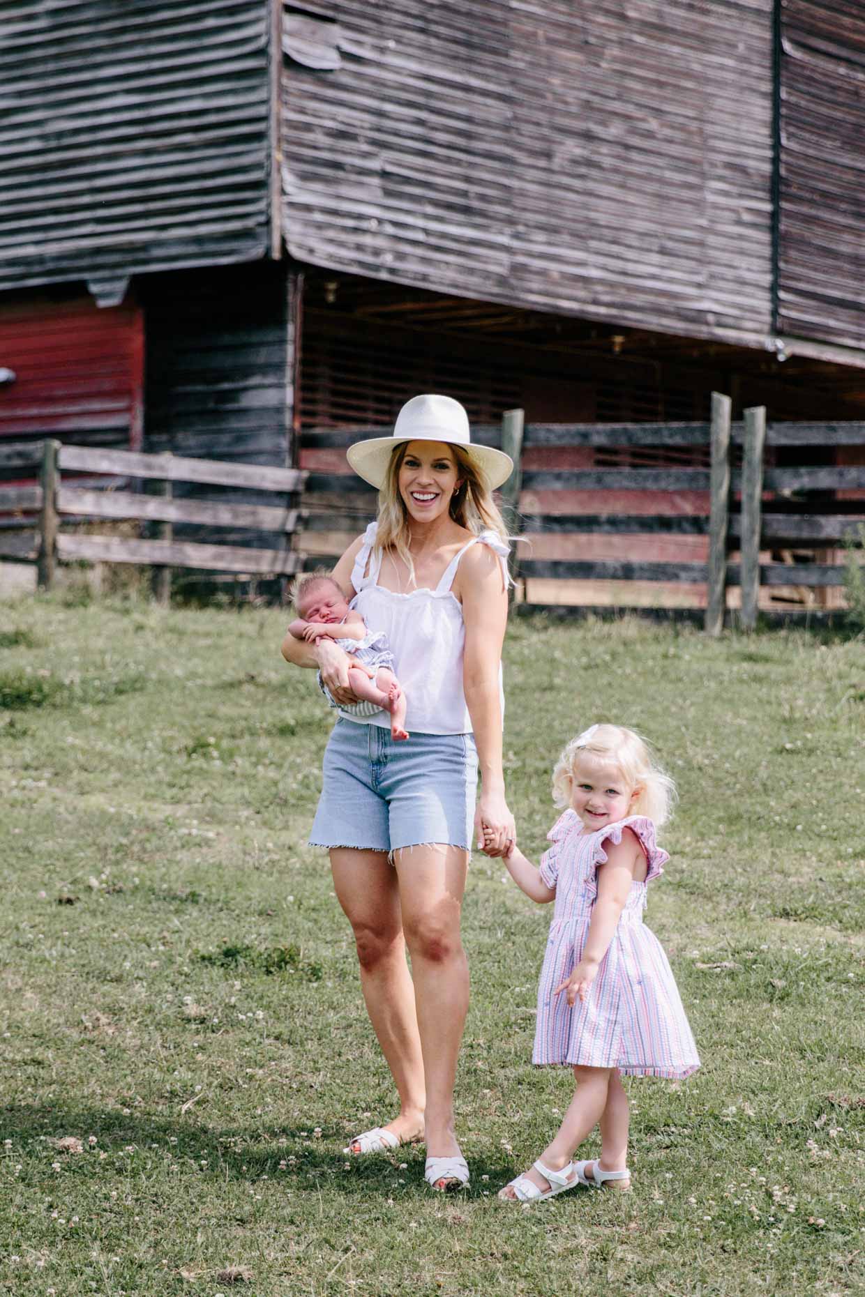 Meagan Brandon of Meagan's Moda shares Mommy and Me style for Fourth of July with daughters, how to coordinate outfits for family pictures