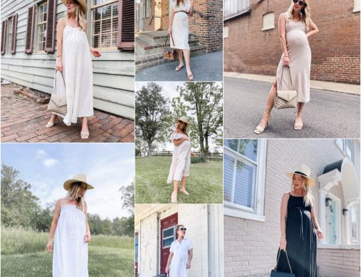 Meagan Brandon of Meagan's Moda shares bump friendly summer dresses under $50, best dress styles for pregnancy