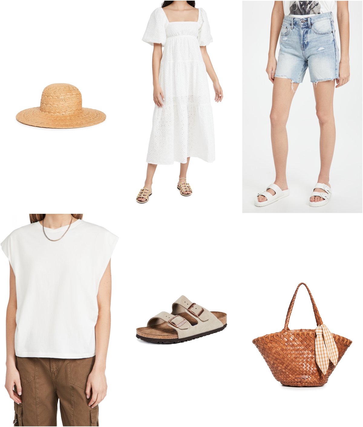 Shopbop summer style 2021, best shorts, sandals and accessories