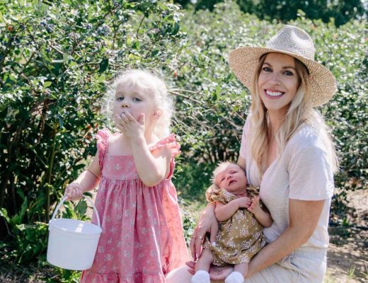 Meagan Brandon style influencer shares best spots to go blueberry picking in the Shenandoah Valley