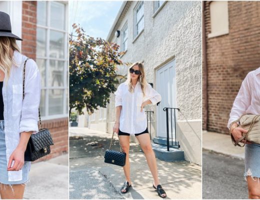 Meagan Brandon of Meagan's Moda shares ways to wear a white button down shirt, classic button down shirt outfit ideas
