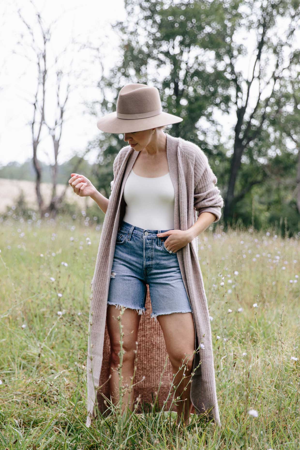 Duster Cardigan Outfit Idea for Early Fall - Meagan's Moda