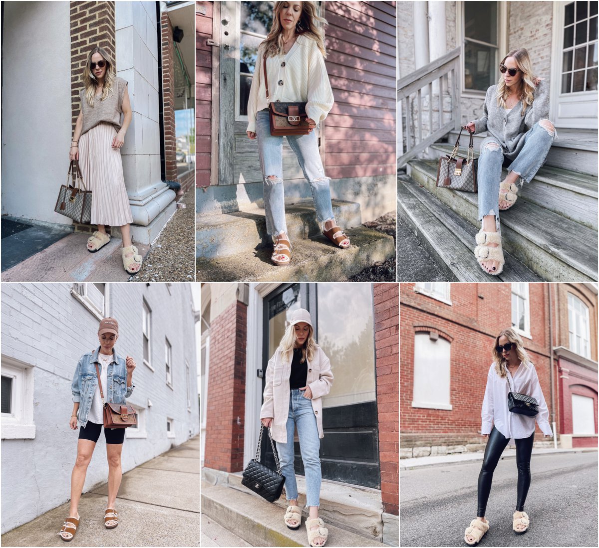 Meagan Brandon of Meagan's Moda shares 6 sophisticated ways to wear furry slides, fall trends 2021