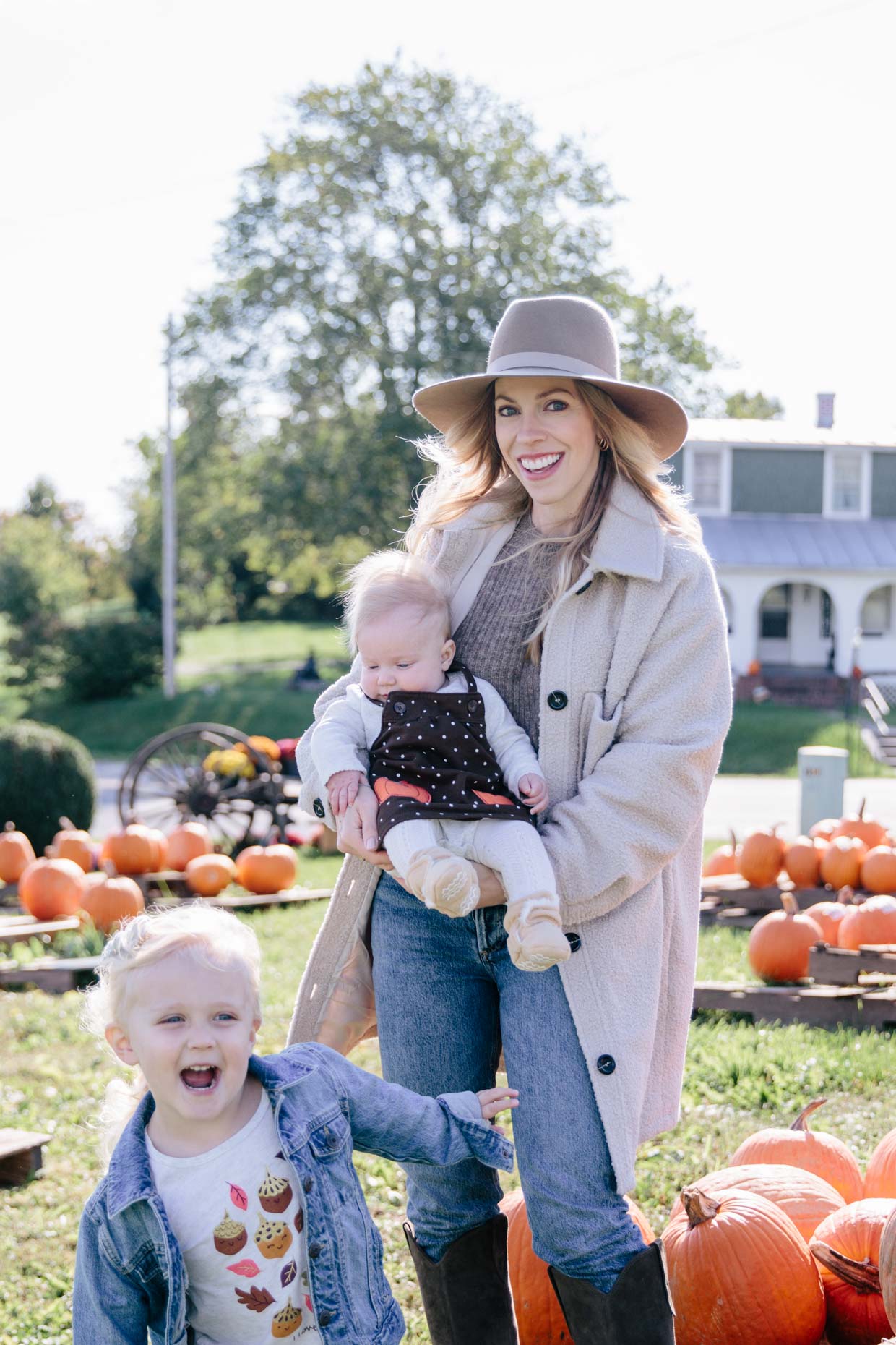 Meagan Brandon of Meagan's Moda shares outfit ideas for pumpkin patch photos