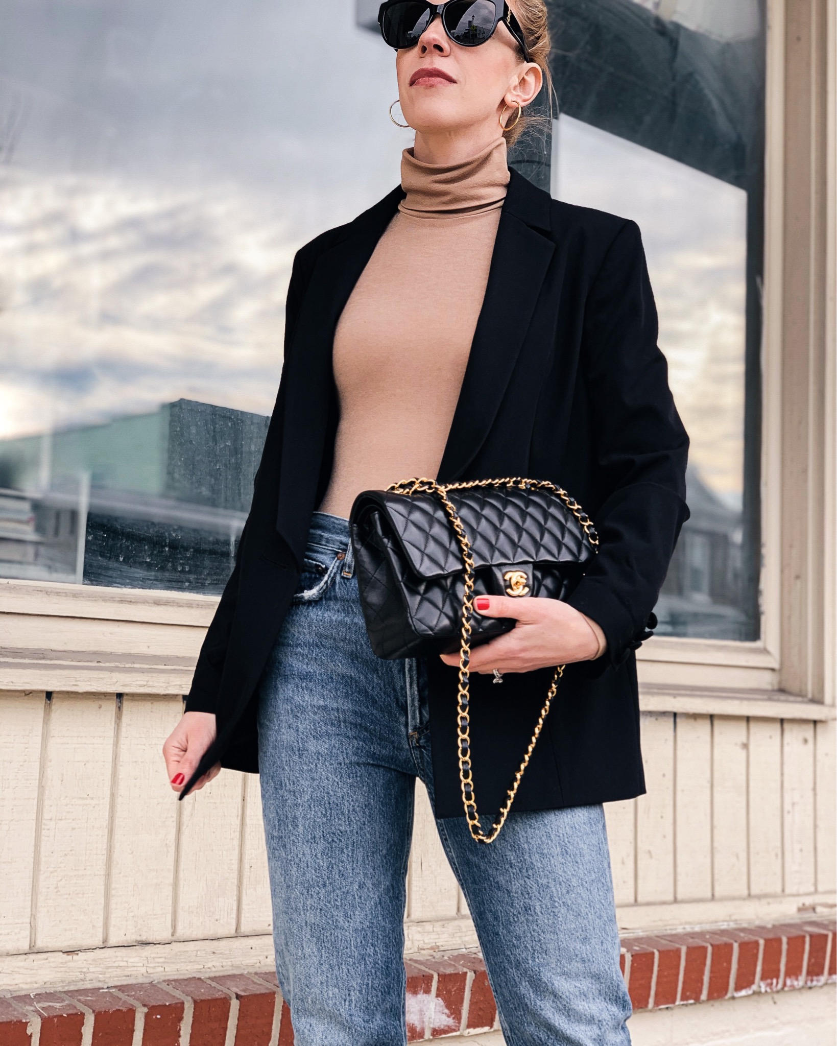 Meagan Brandon of Meagan's Moda wears Wolford Colorado turtleneck