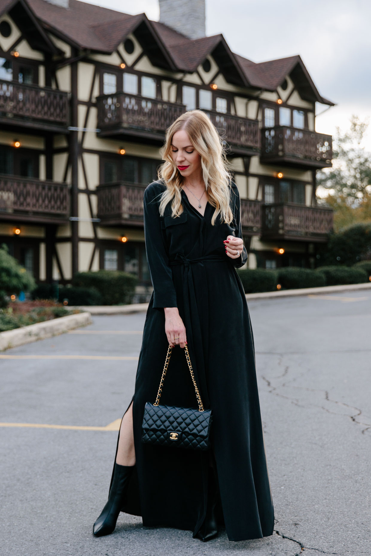 Black Silk Dress for Birthday Dinner - Meagan's Moda