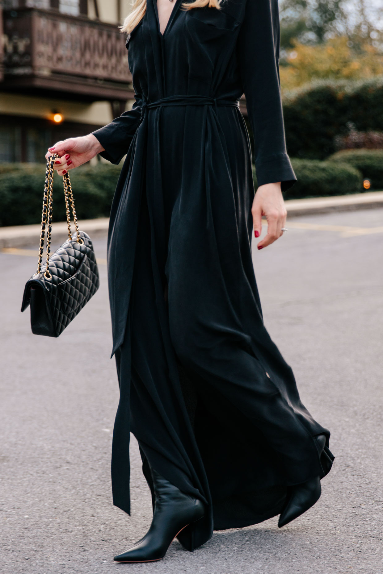 Black Silk Dress for Birthday Dinner - Meagan's Moda