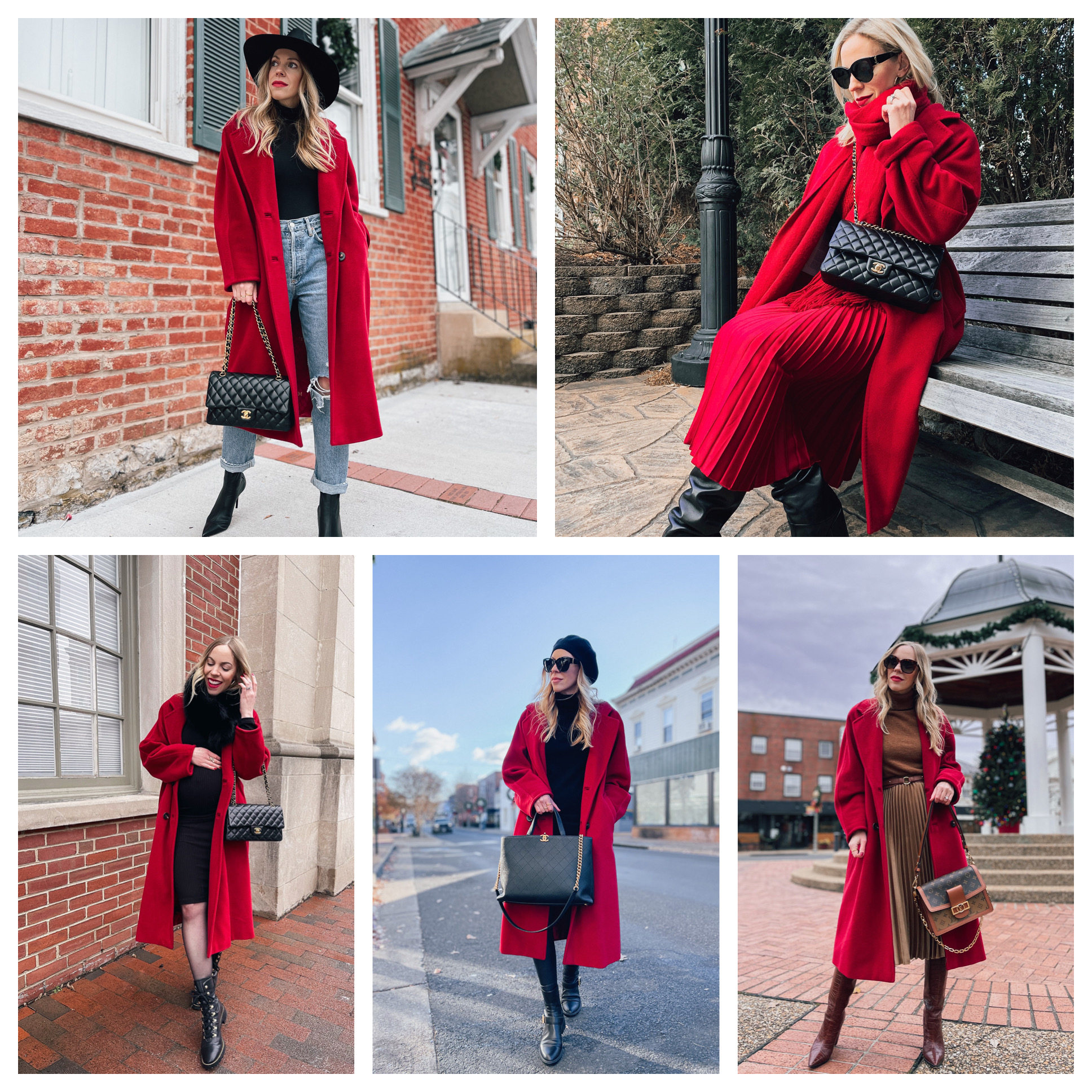 Meagan's Moda red coat outfit inspiration for winter and the holidays