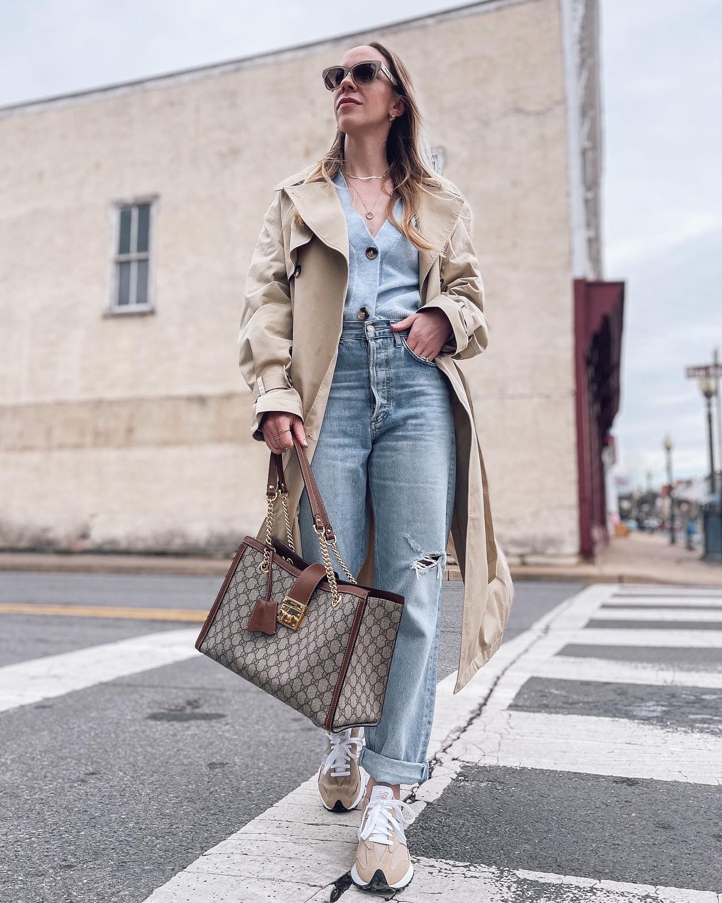 Drapey Trench & Camo Pumps - Meagan's Moda